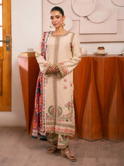RajBari Parisa Premium Embroidered Lawn Unstitched 3Pc Suit D-04