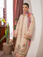 RajBari Parisa Premium Embroidered Lawn Unstitched 3Pc Suit D-04