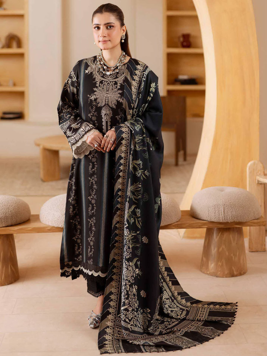 Nureh Signature Printed Marina Unstitched 3Pc Suit SP-186