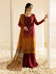 Nureh Mukeshkari Embroidered Chiffon Unstitched 3Pc Suit MK-09