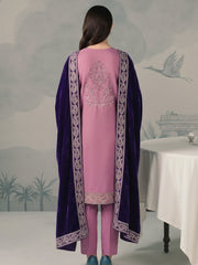 Zeenia Winter Pearls Embroidered Chamki Fabric Unstitched 3Pc Suit D-03