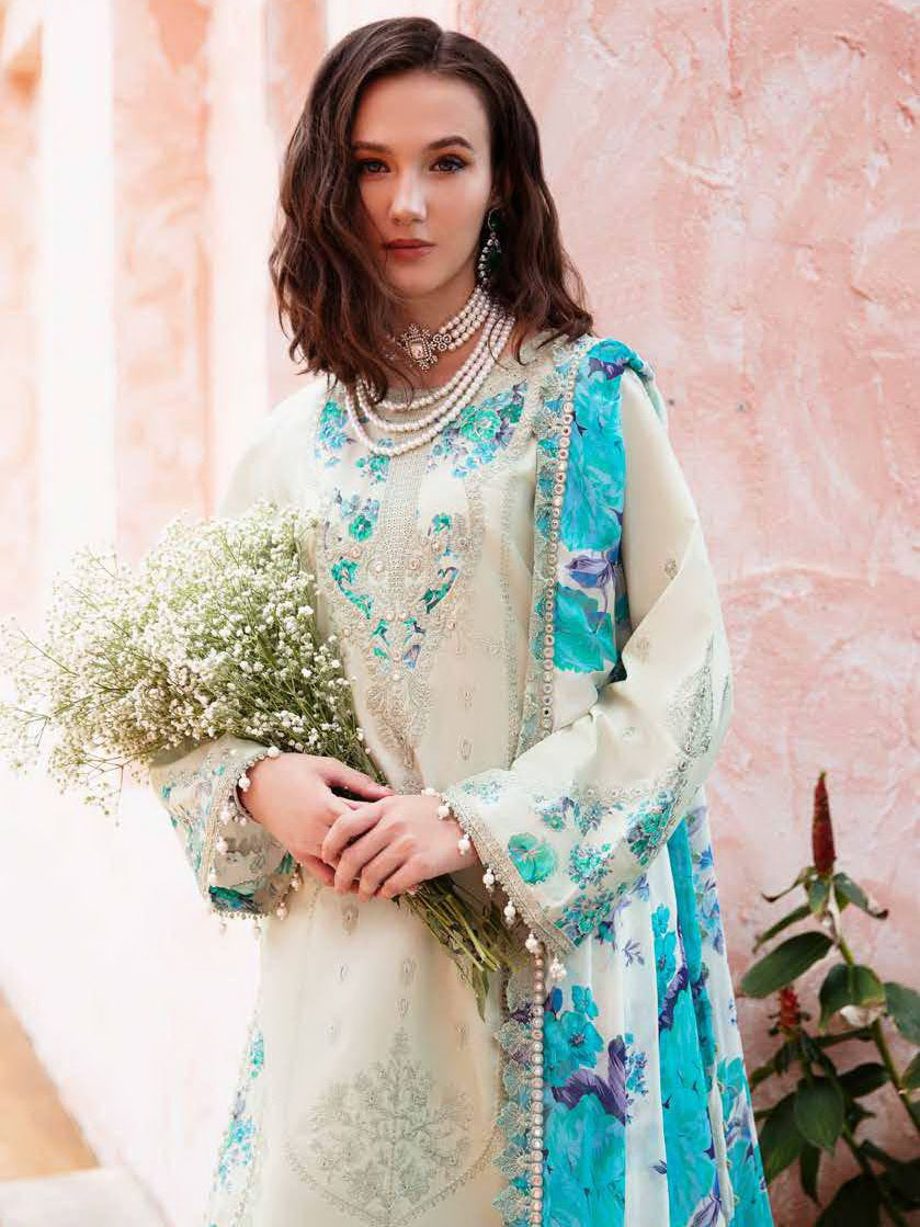 Charizma Reem Embroidered Lawn Unstitched 3Pc Suit RM5-04