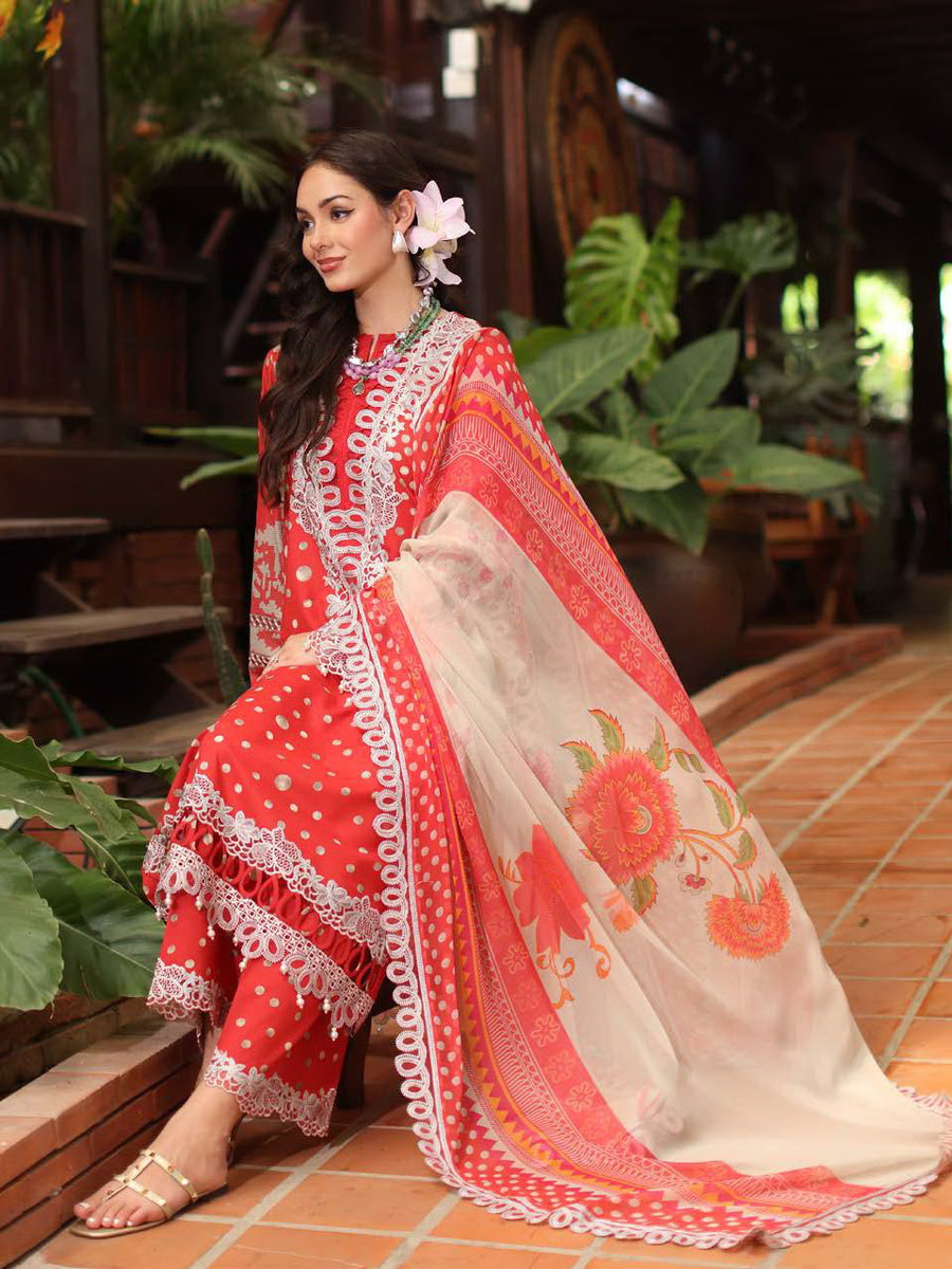 Charizma Aniq Vol-02 Embroidered Lawn Unstitched 3Pc Suit AN5-12
