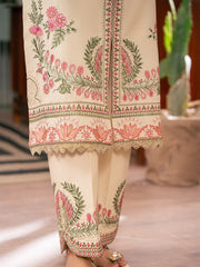 RajBari Parisa Premium Embroidered Lawn Unstitched 3Pc Suit D-04