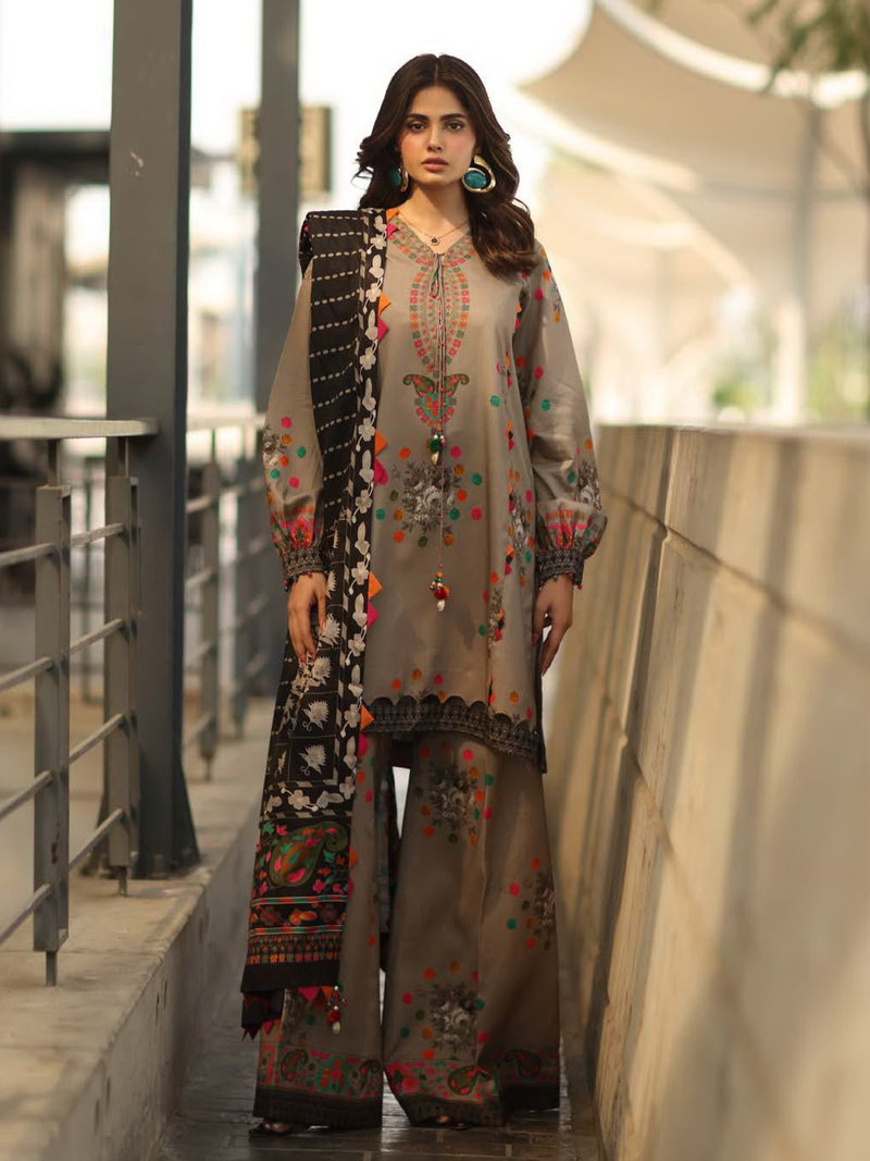 Charizma C-Print Vol-02 Printed Linen Unstitched 3Pc Suit CPW5-13