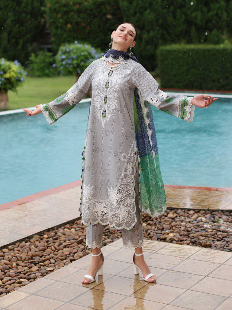 Charizma Sheen Embroidered Lawn Unstitched 3Pc Suit SH5-04