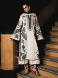 Jugnu Lahore Womenswear Embroidered Karandi Unstitched 3Pc Suit - NIGAH
