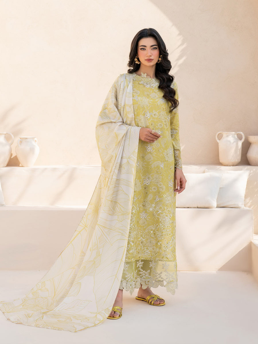 Iznik Eid Festive Embroidered Luxury Lawn Unstitched 3Pc Suit EFL-08