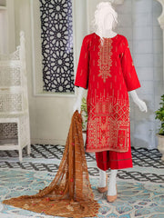 Noir by Humdum Embroidered Slub Linen Unstitched 3Pc Suit D-04