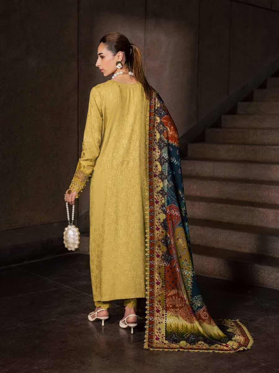 NUREH Maya Embroidered Linen Unstitched 3Pc Suit NW-129