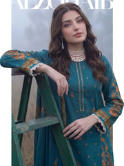 Al Zohaib Colors Printed Linen Unstitched 3Pc Suit D-02