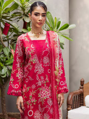 NUREH Signature Prints Unstitched Printed Lawn 3Pc Suit SP-160