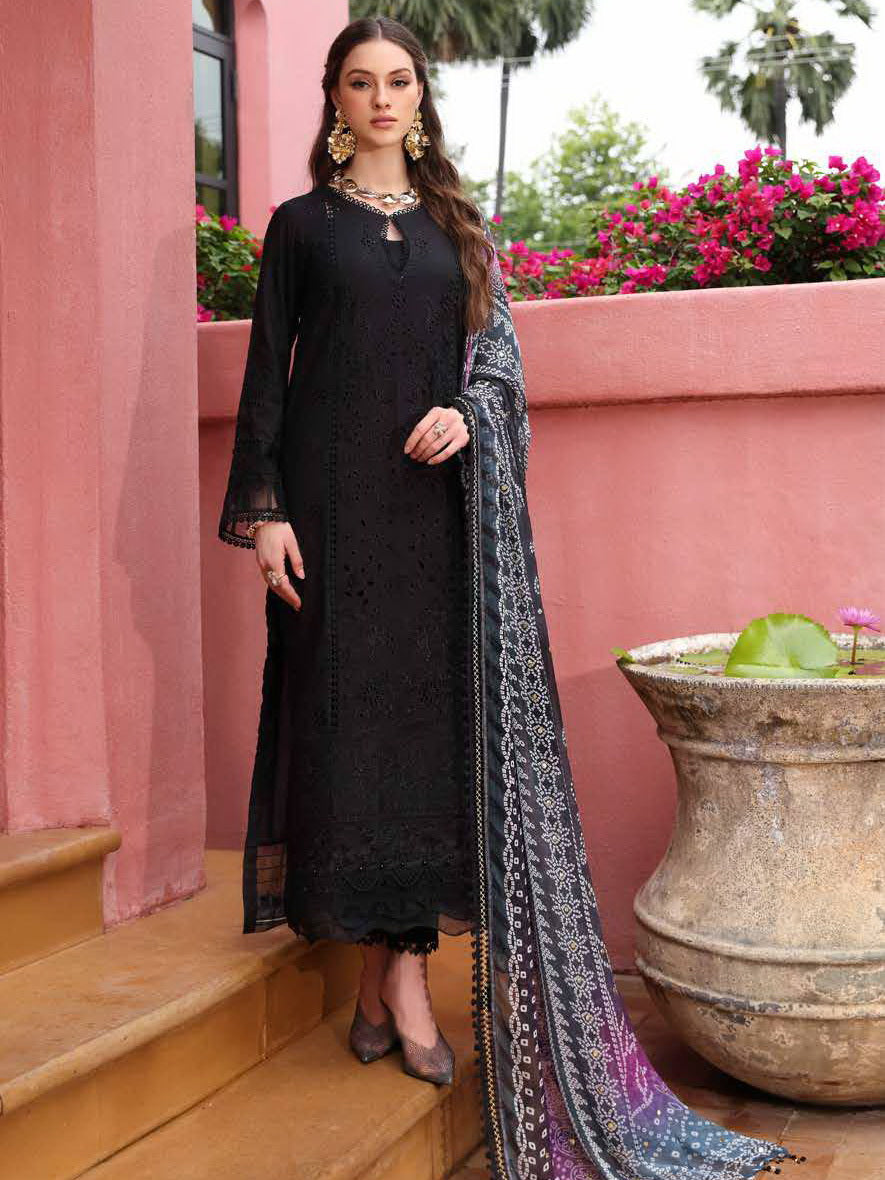 NUREH Bazar Embroidered Chikankari Lawn Unstitched 3Pc Suit NE-110
