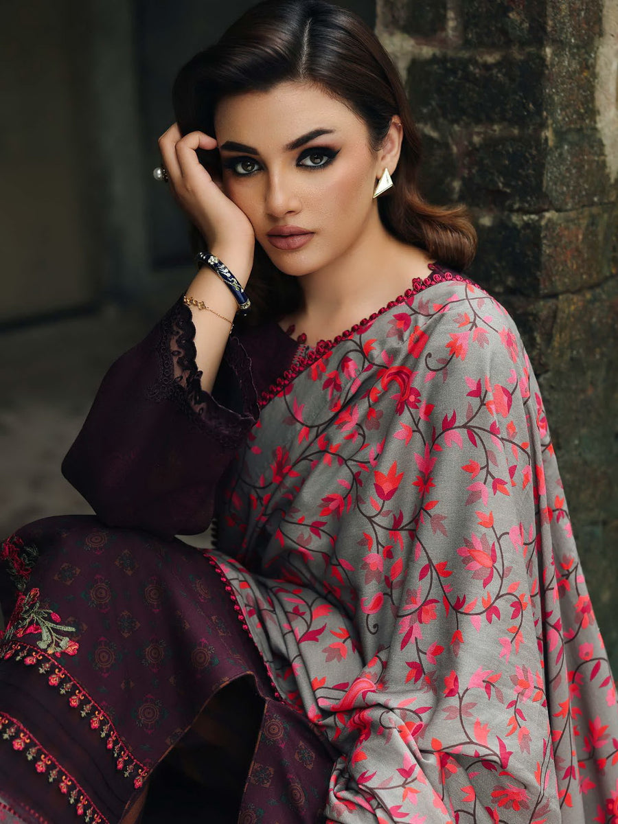 Charizma Combination Vol-02 Embroidered Linen Unstitched 3Pc Suit CCW6-17