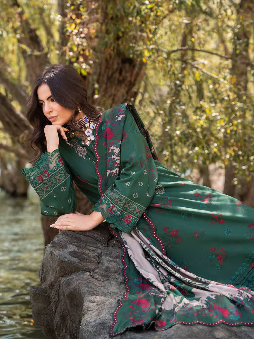 Charizma Combination Vol-02 Embroidered Linen Unstitched 3Pc Suit CCW7-14