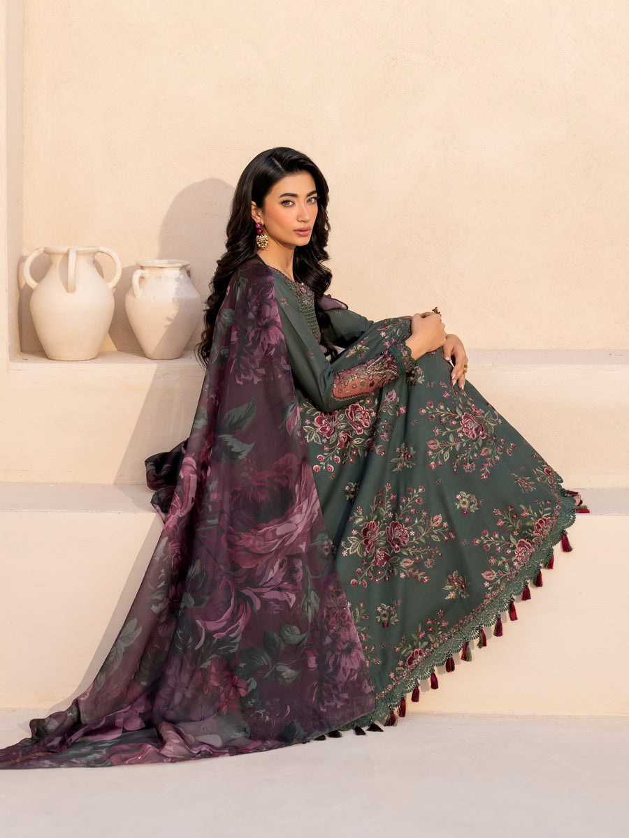 Iznik Eid Festive Embroidered Luxury Lawn Unstitched 3Pc Suit EFL-11