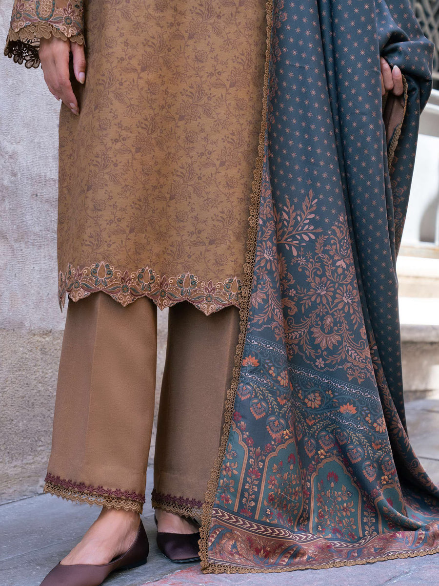 Meet Me In Istanbul by Rang Rasiya Unstitched Khaddar 3Pc Suit - OAT