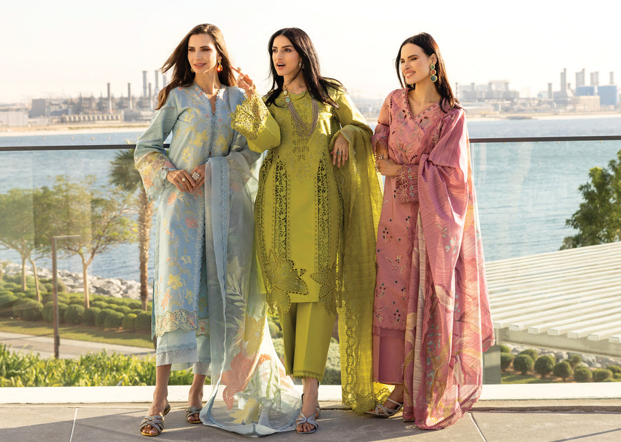 Rang Rasiya Carnation Embroidered Lawn Unstitched 3Pc Suit D-02 AALEEN