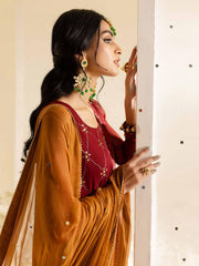 Nureh Mukeshkari Embroidered Chiffon Unstitched 3Pc Suit MK-09