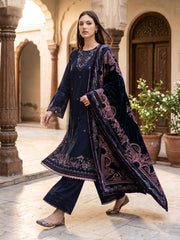 CELTS Dehleez Premium Embroidered Dhanak Unstitched 3Pc Suit D-04