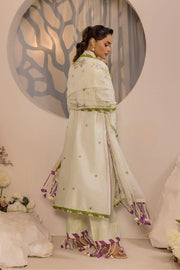 Safwa Ivory Embroidered Lawn Unstitched 3Piece Suit - IVO02