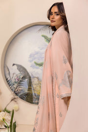 Safwa Ivory Embroidered Lawn Unstitched 3Piece Suit - IVO03