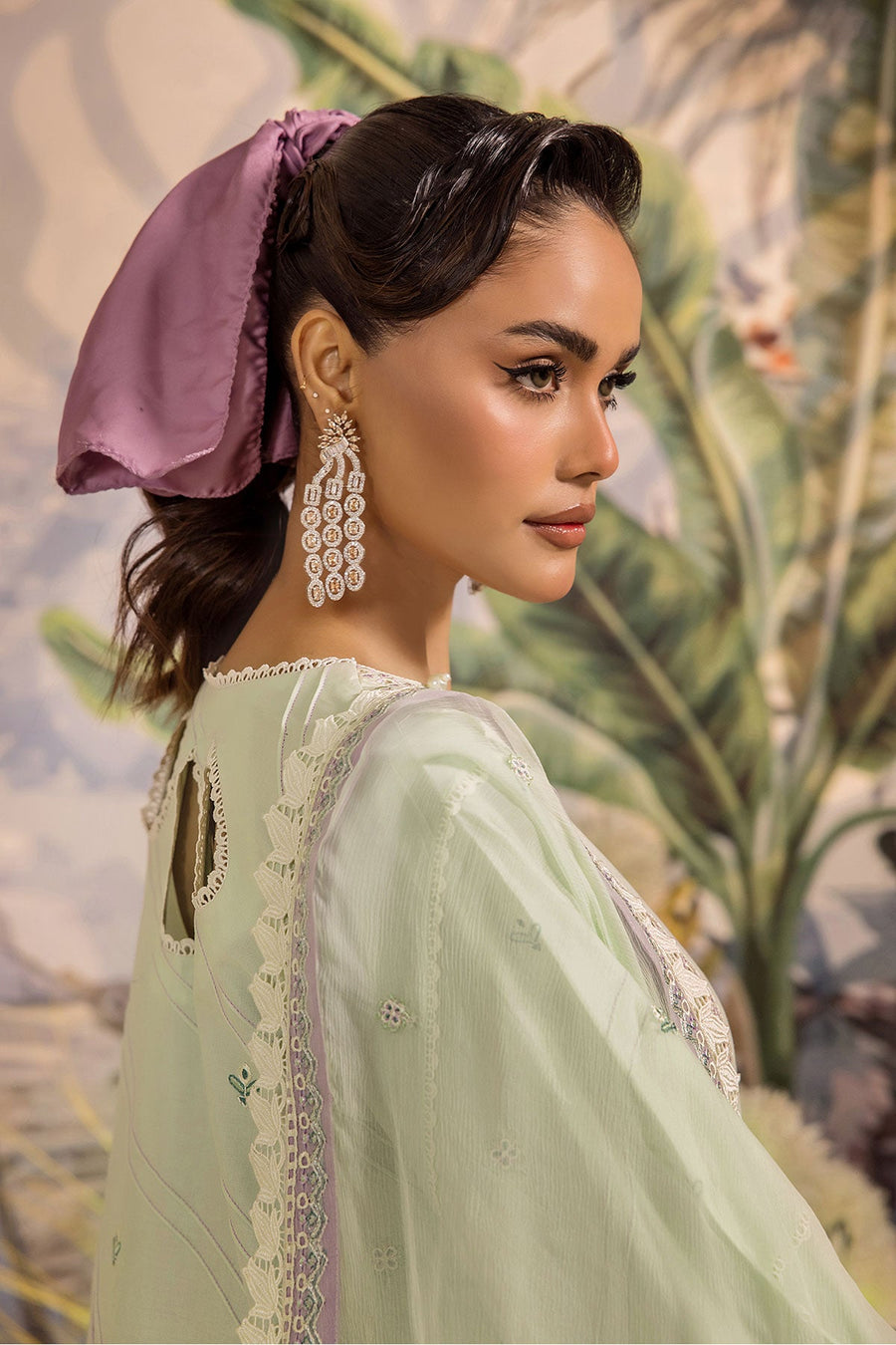 Safwa Ivory Embroidered Lawn Unstitched 3Piece Suit - IVO07