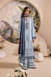 Safwa Ivory Embroidered Lawn Unstitched 3Piece Suit - IVO09