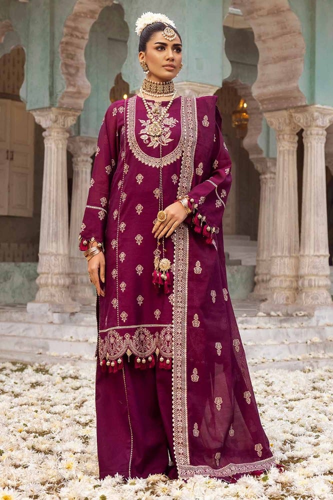 Gul Ahmed Premium Embroidered Jacquard Unstitched 3Pc Suit JD-32028