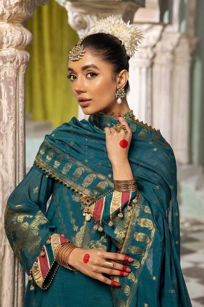 Gul Ahmed Premium Embroidered Jacquard Unstitched 3Pc Suit JD-32032