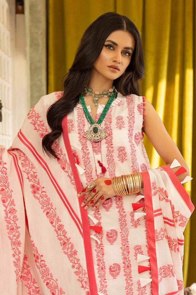 Gul Ahmed Premium Embroidered Jacquard Unstitched 3Pc Suit JD-42001