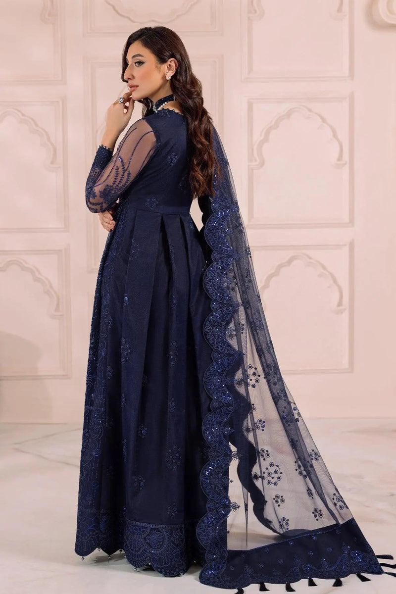 AF-DUA-3001-Khirad Blue Embroidered Chiffon
