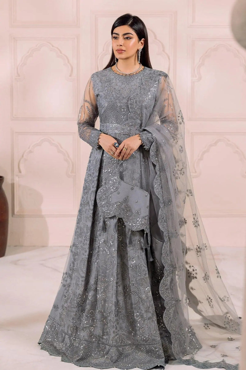 AF-DUA-3002-Khirad Grey Embroidered Chiffon