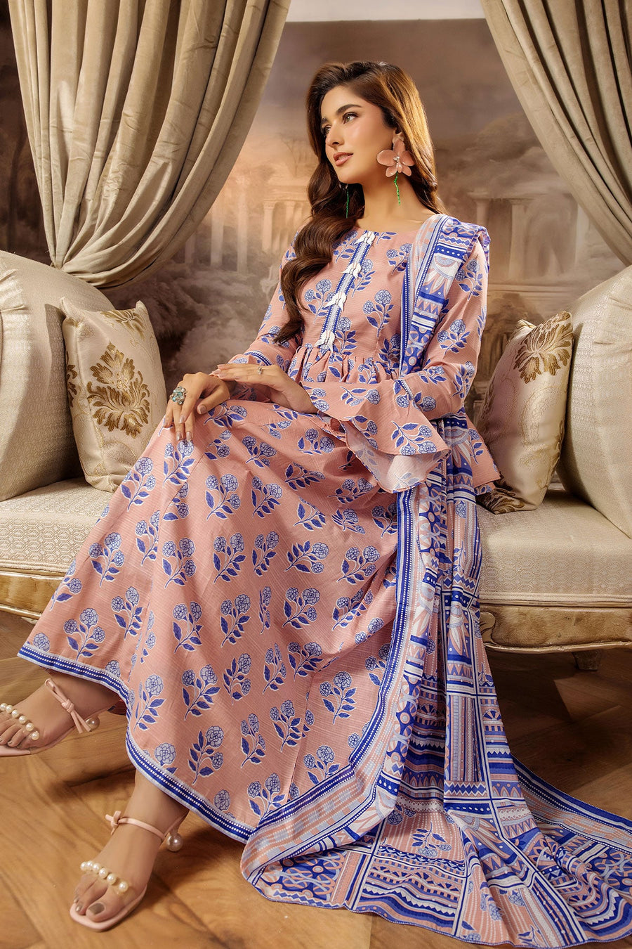 Koka by Safwa Digital Printed Cambric Unstitched 3Pc Suit KOK-39
