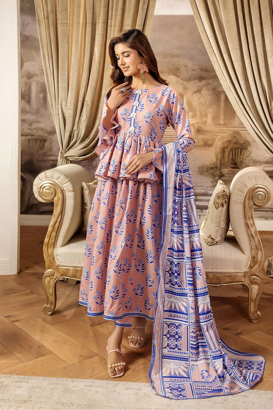 Koka by Safwa Digital Printed Cambric Unstitched 3Pc Suit KOK-39
