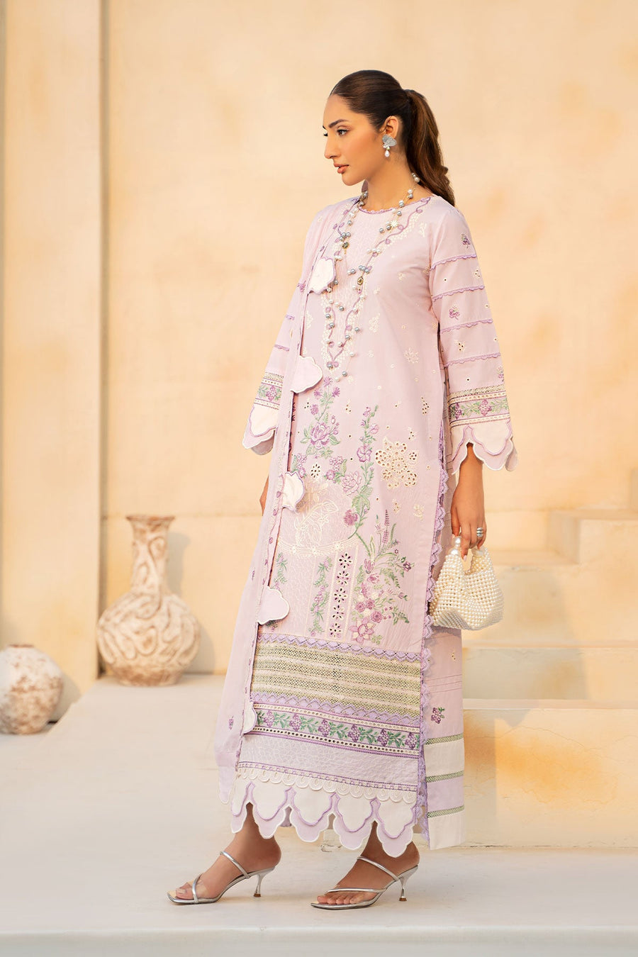 Lenora by Safwa Premium Embroidered Unstitched 3Pc Suit LEN-02