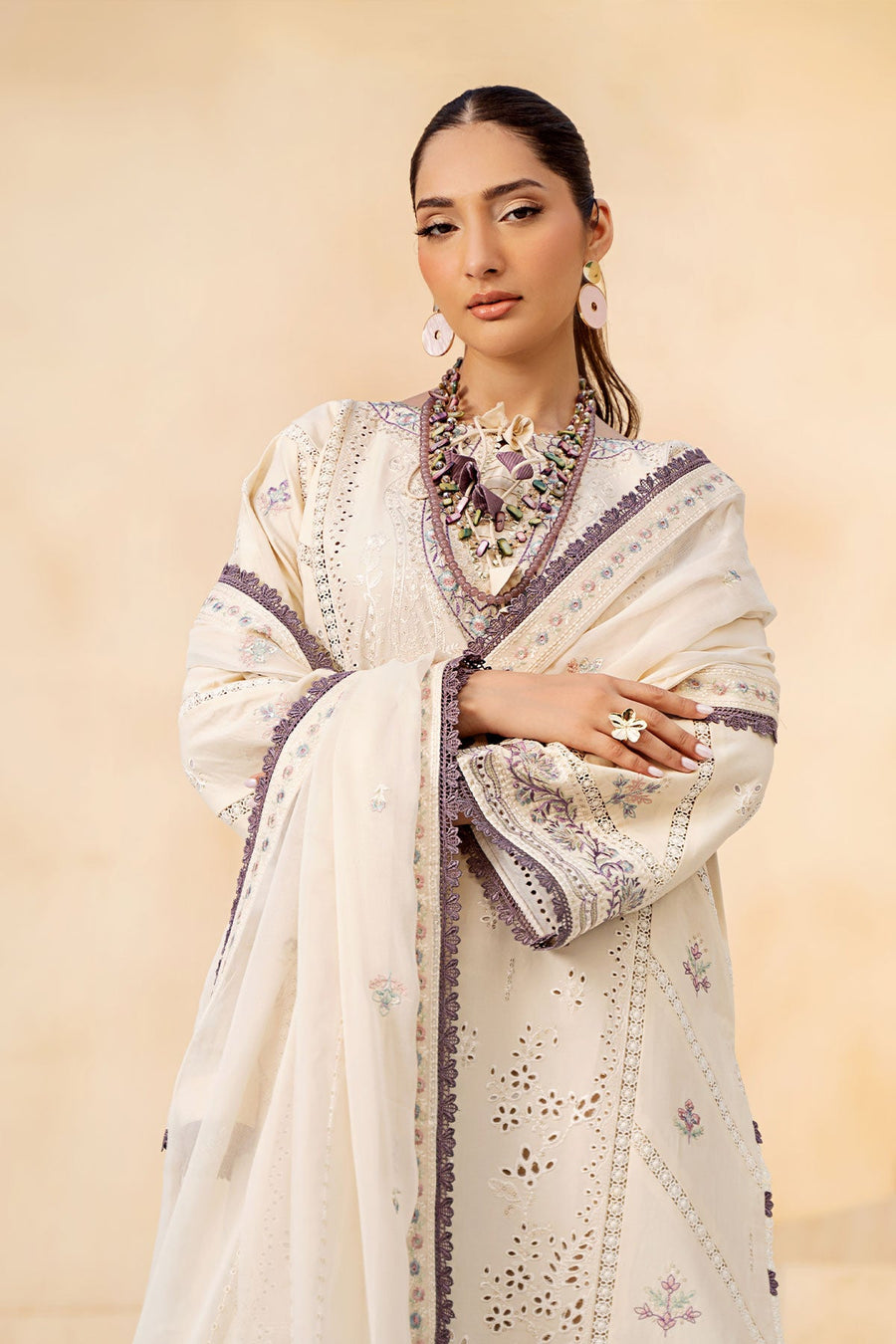 Lenora by Safwa Premium Embroidered Unstitched 3Pc Suit LEN-08