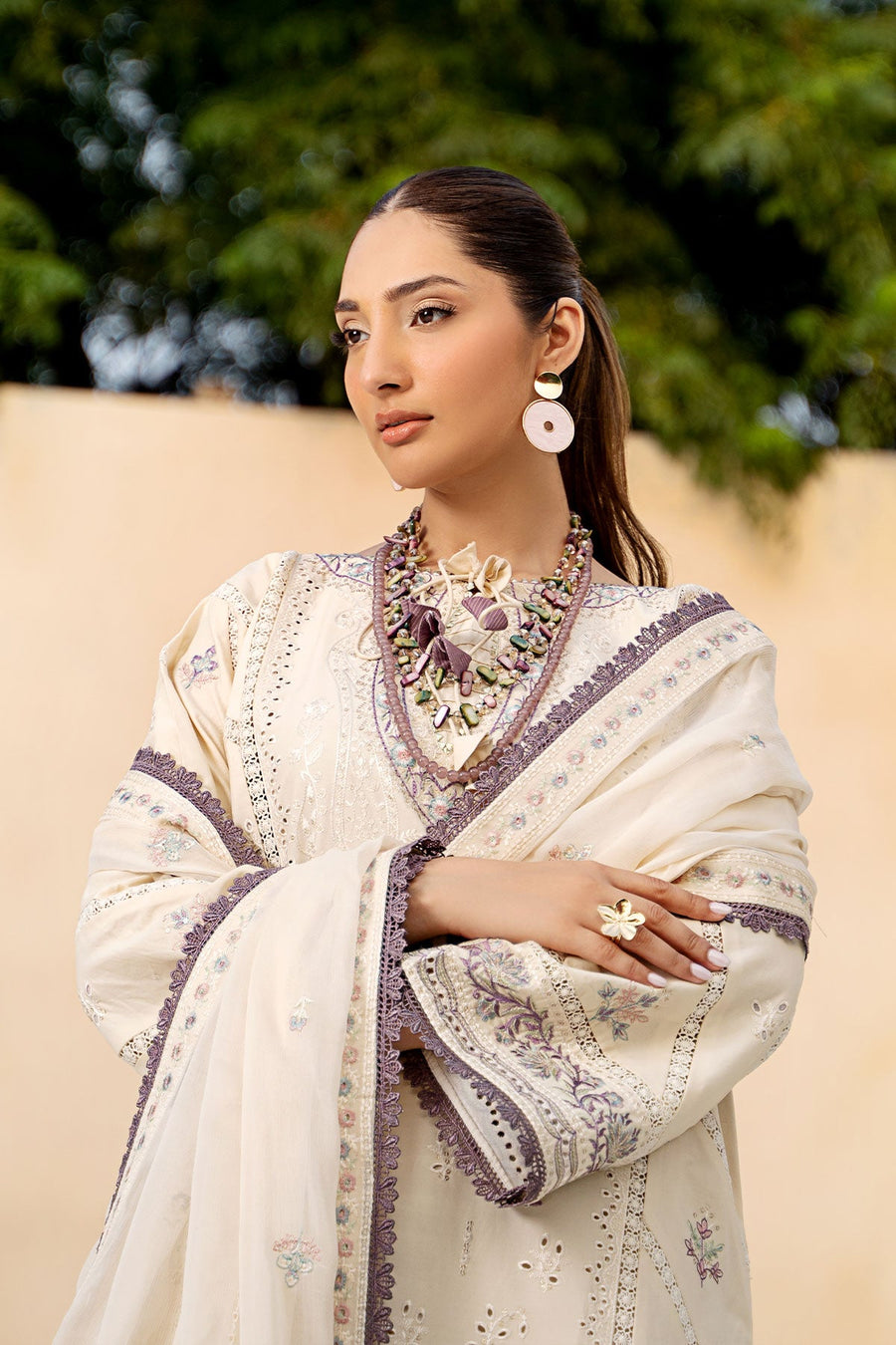 Lenora by Safwa Premium Embroidered Unstitched 3Pc Suit LEN-08