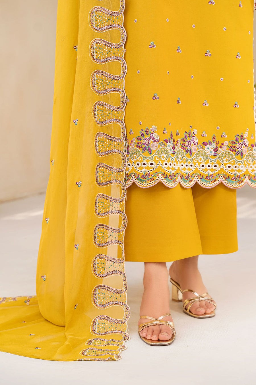 Lenora by Safwa Premium Embroidered Unstitched 3Pc Suit LEN-10