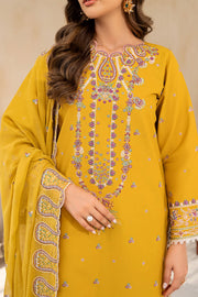 Lenora by Safwa Premium Embroidered Unstitched 3Pc Suit LEN-10