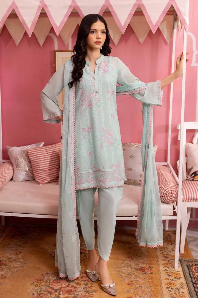 Gul Ahmed Premium Embroidered Swiss Voile Unstitched 3Pc Suit LSV-42001