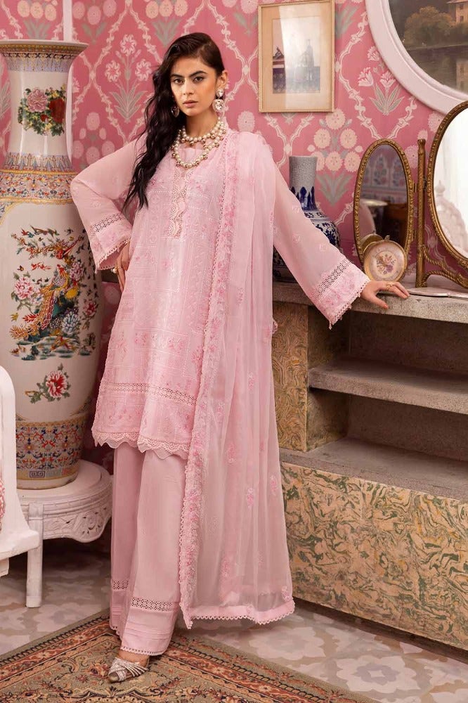 Gul Ahmed Premium Embroidered Swiss Voile Unstitched 3Pc Suit LSV-42003