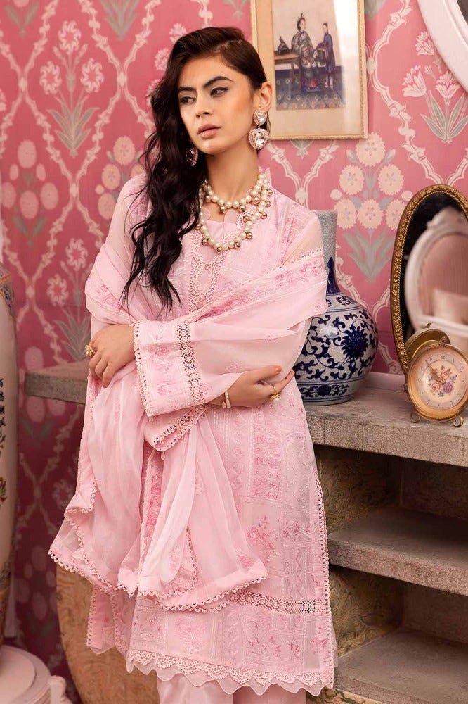 Gul Ahmed Premium Embroidered Swiss Voile Unstitched 3Pc Suit LSV-42003