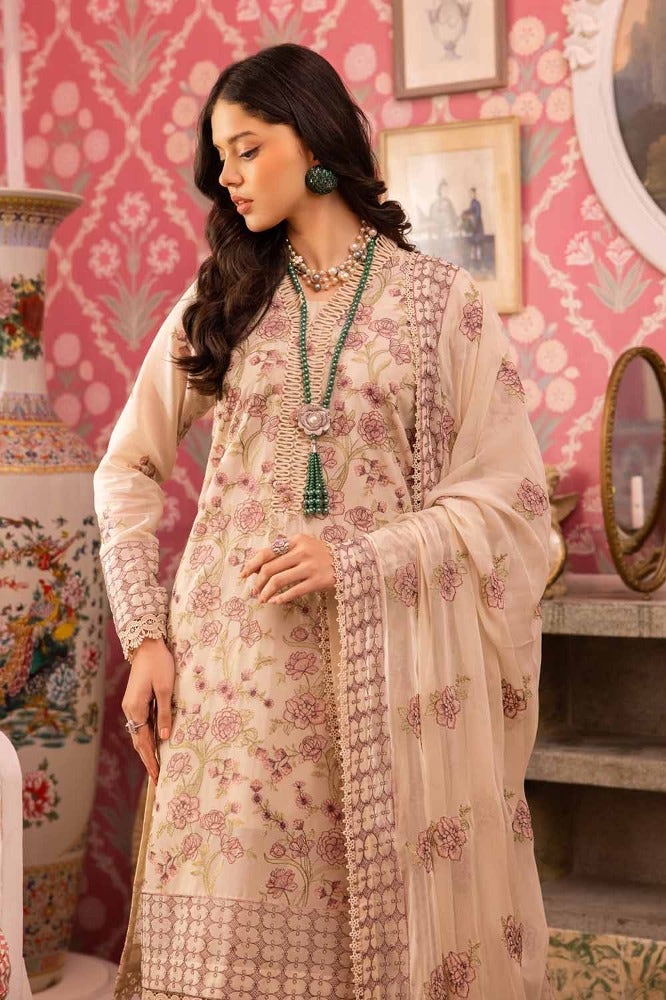 Gul Ahmed Premium Embroidered Swiss Voile Unstitched 3Pc Suit LSV-42005