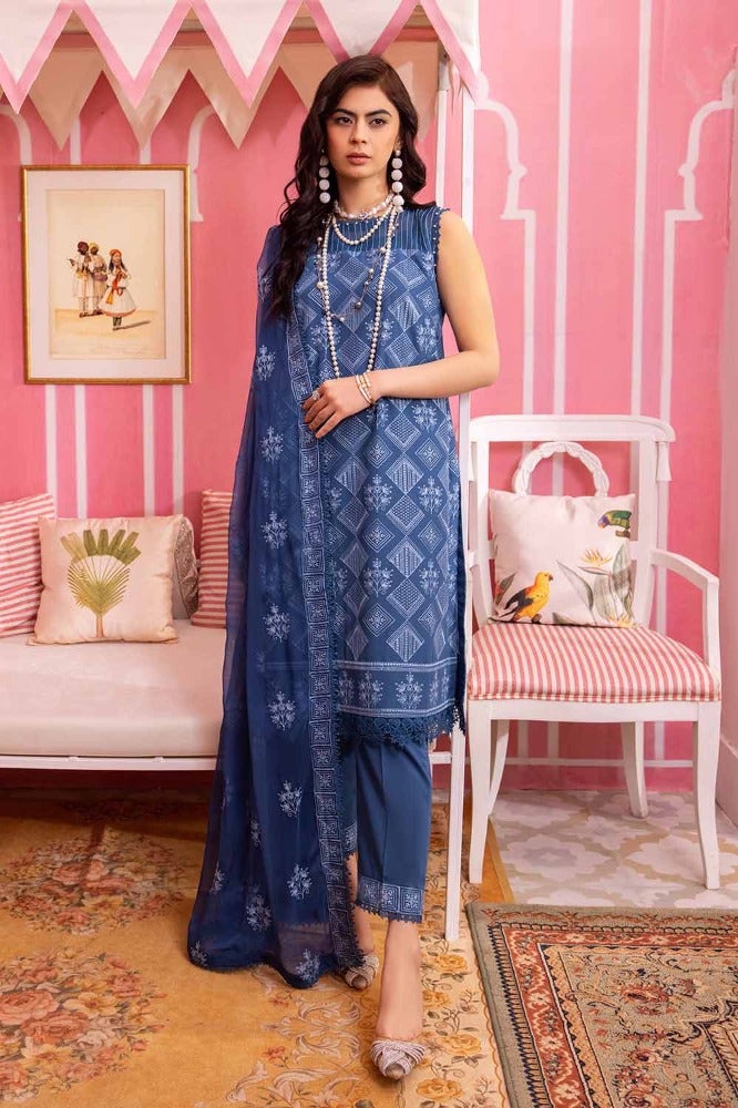 Gul Ahmed Premium Embroidered Swiss Voile Unstitched 3Pc Suit LSV-42006