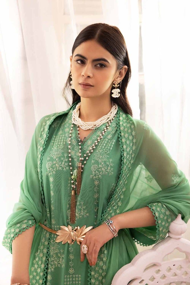Gul Ahmed Premium Embroidered Swiss Voile Unstitched 3Pc Suit LSV-42012