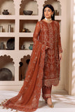 DUA by Alizeh Fashion Embroidered Chiffon Unstitched 3Pc Suit D-2A