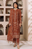 AF-DUA-3003-Lyra Rust Embroidered Chiffon