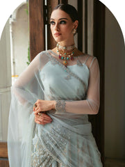 Ayzel by Afrozeh Panache Unstitched Net 3Pc Suit AZ-V5-09 MARINA