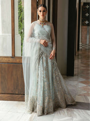 Ayzel by Afrozeh Panache Unstitched Net 3Pc Suit AZ-V5-09 MARINA